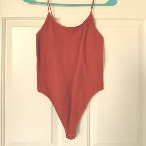 Red Bodysuit One Piece with Spaghetti Straps